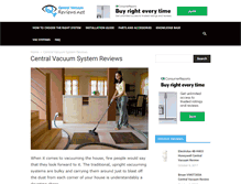 Tablet Screenshot of centralvacuumreviews.net